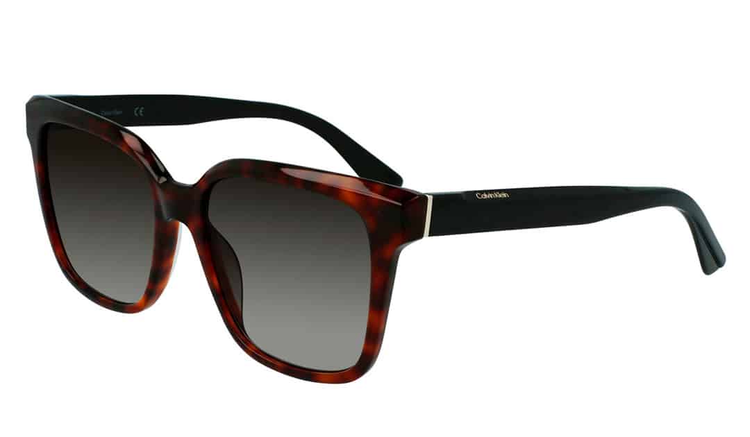 Calvin Klein brown Havana sunglasses with gradient gray lenses CK21530S