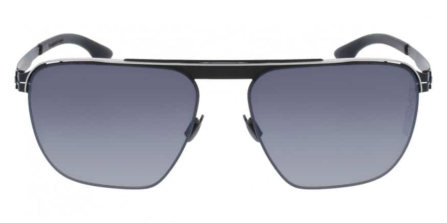 AMG 06 men's rectangle sunglasses from ic! berlin Matt Black / Pearl 