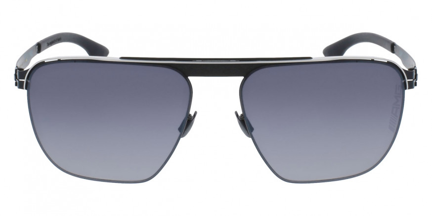 AMG 06 men's rectangle sunglasses from ic! berlin Matt Black / Pearl 