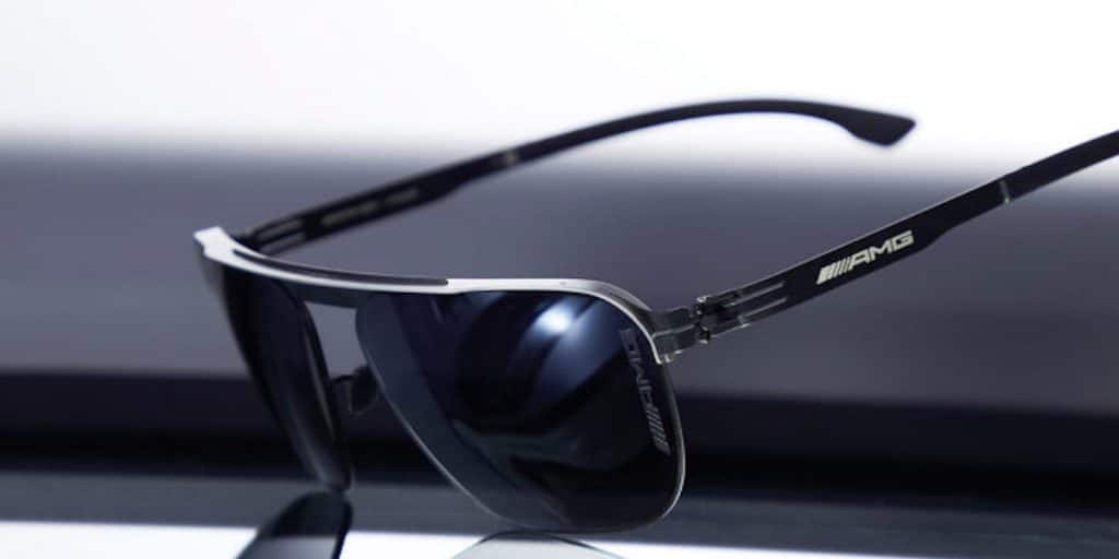 Sunglasses AMG 06 from ic! berlin Matt Black / Pearl 