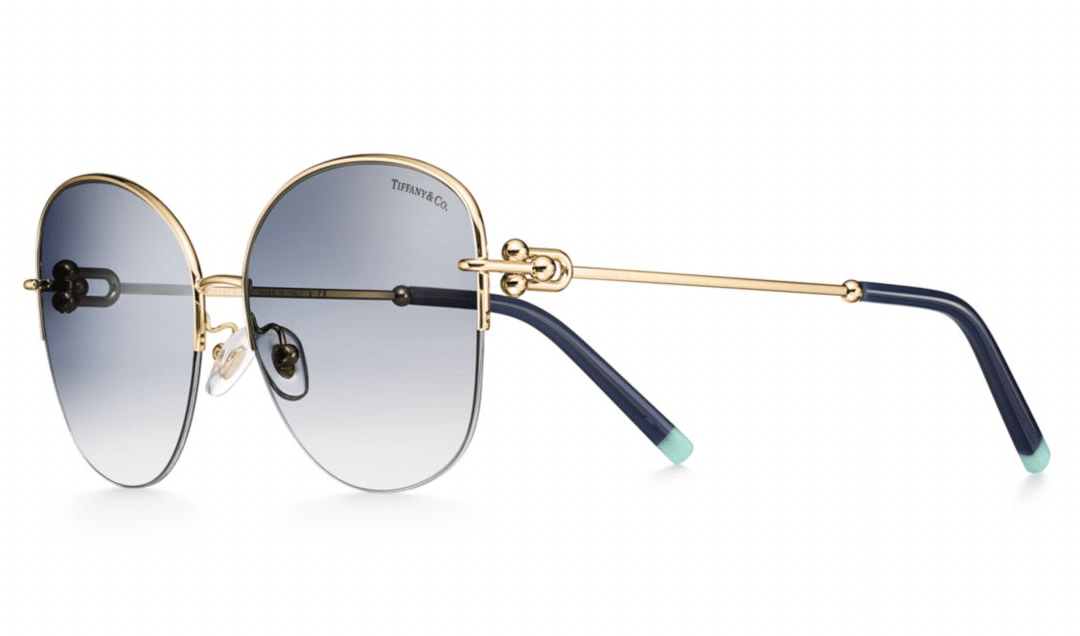 Tiffany sunglasses TF3082 in a square shape from metal with gradient lenses