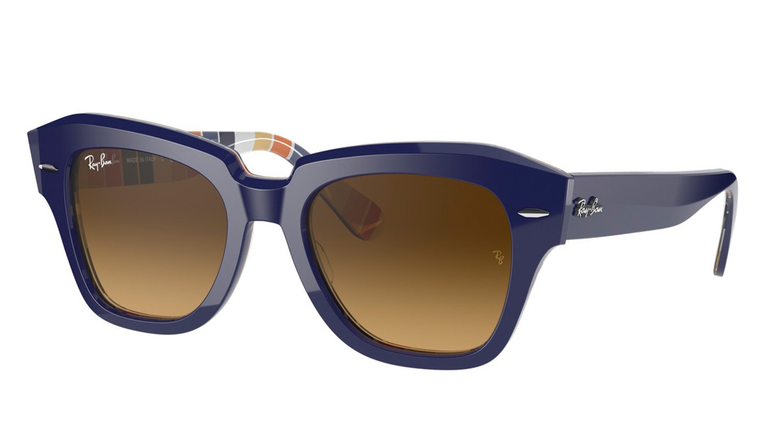 Women's Sunglasses Ray-Ban  State Street RB2186  Blue On Stripes Orange/Blue