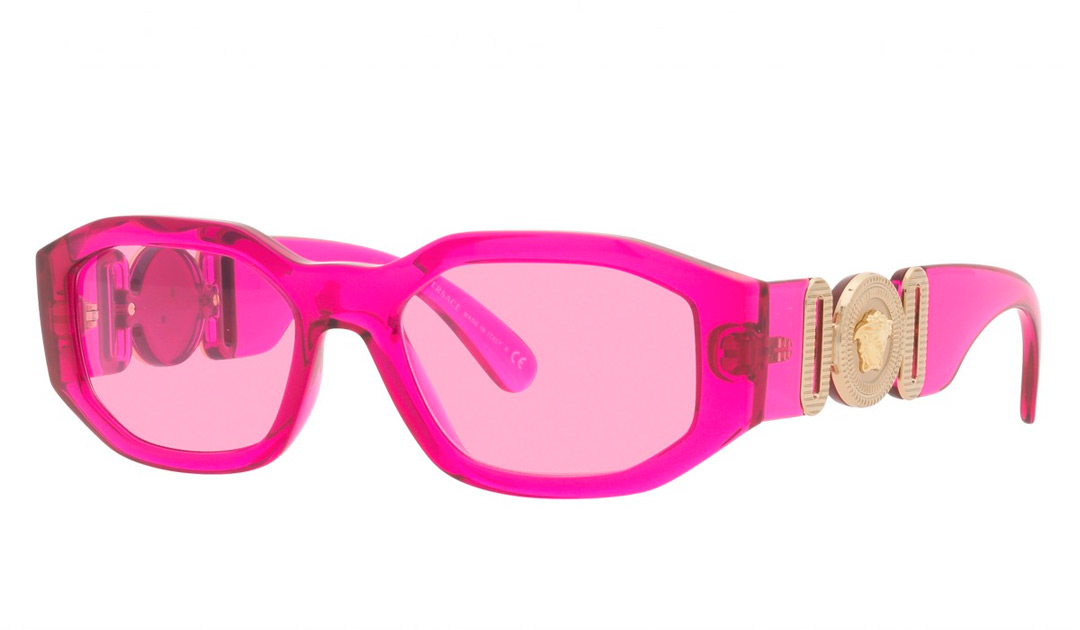 Sunglasses Versace Medusa Biggie ve4361-1254365-53 transparent fuchsia