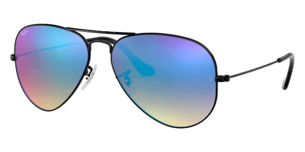 Ray-Ban RB3025 Black Brown Gradient Mirrored Blue