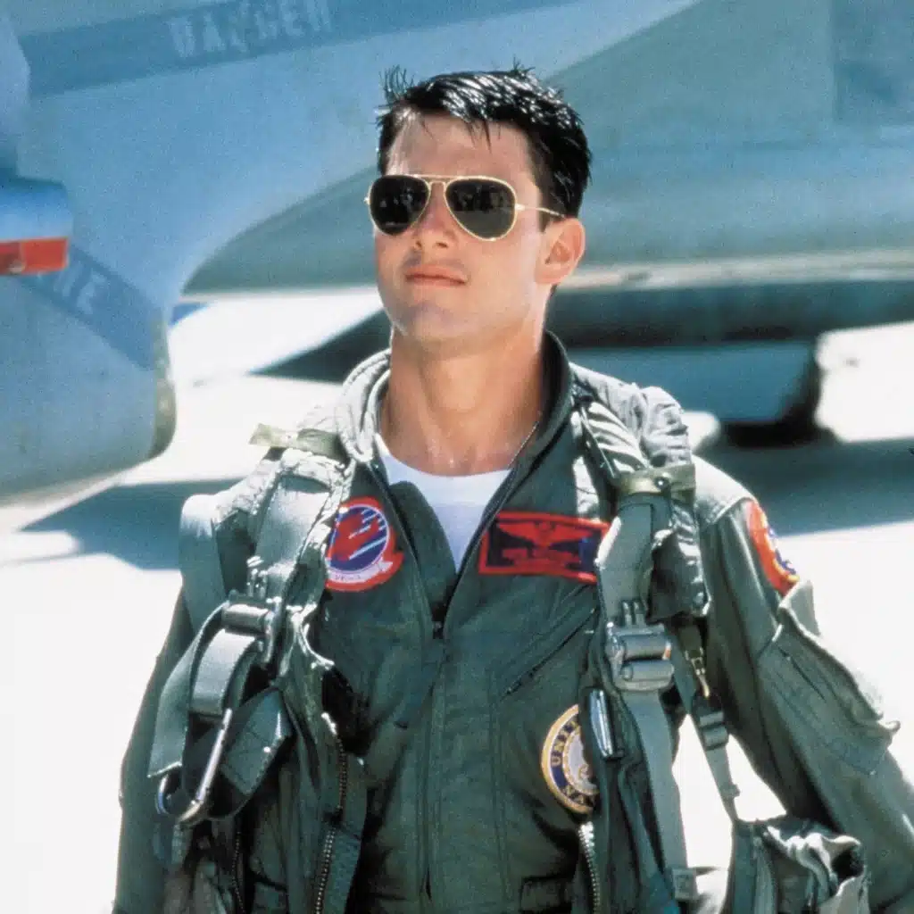 Tom Cruise Wearing Sunglasses Ray-Ban First Top Gun