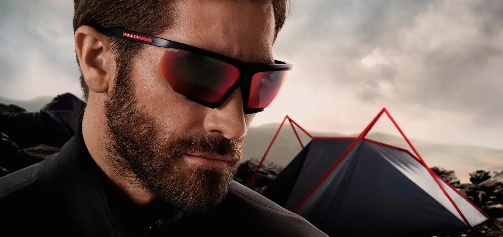 Jake Gyllenhaal Takes Center Stage as the Face of Prada Linea Rossa Eyewear Collection