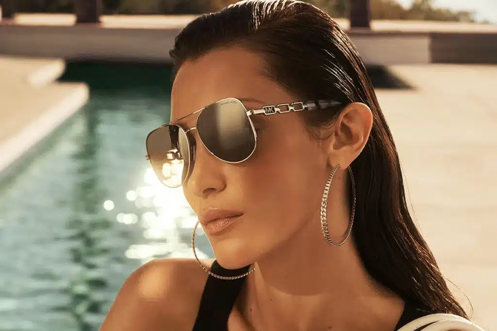 Bella Hadid looks amazing in Michael Kors sunglasses