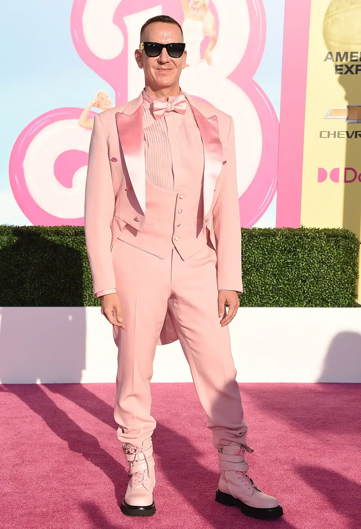Designer Jeremy Scott at the premiere of the movie "Barbie" in Los Angeles.