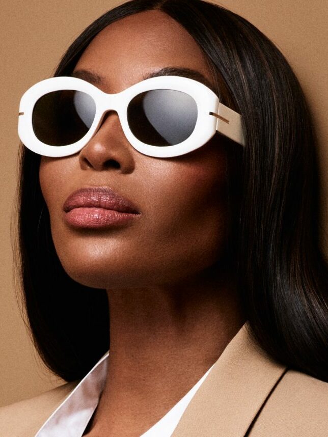 Naomi Campbell in glasses from the Boss collection 2023
