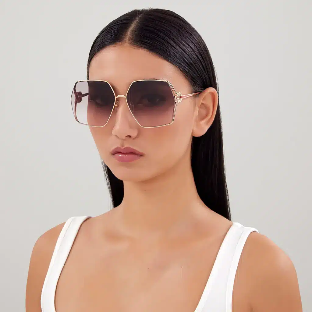 Stylish glasses that will not leave you unnoticed - Gucci GG1322SA Gold