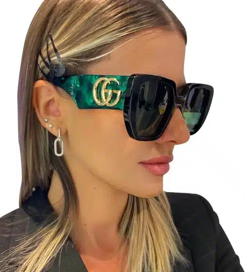 Girl with Gucci™ GG0956S 001 54 - Black/Green
