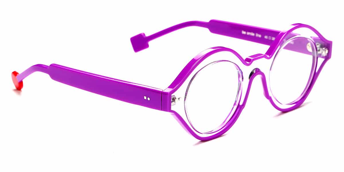 Stylish colored women's glasses Sabine Be™ Be Smile Line 520 46 - Shiny Crystal/Shiny Purple