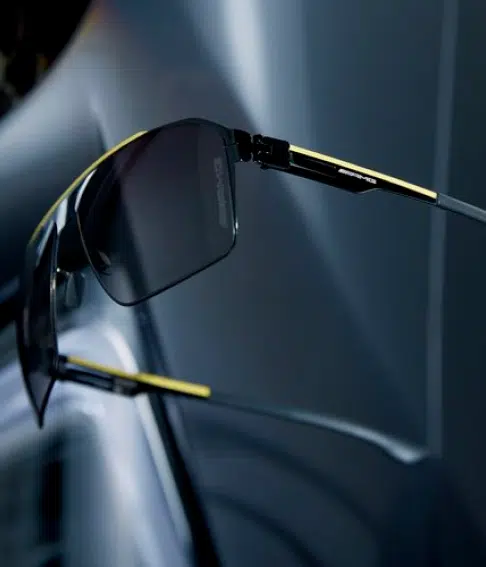 Ic! Berlin AMG 02 Yellow Bridge-Gun-Metal Sunglasses Side View