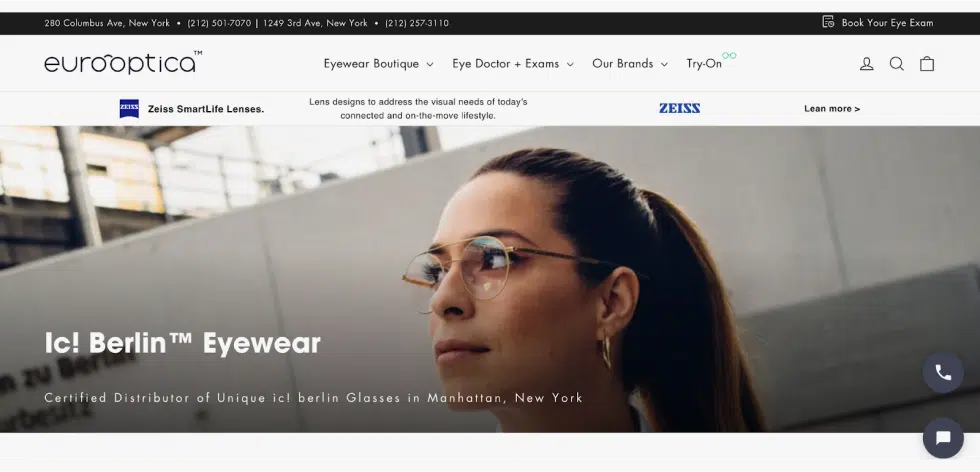 EuroOptica.com ic! berlin brand page