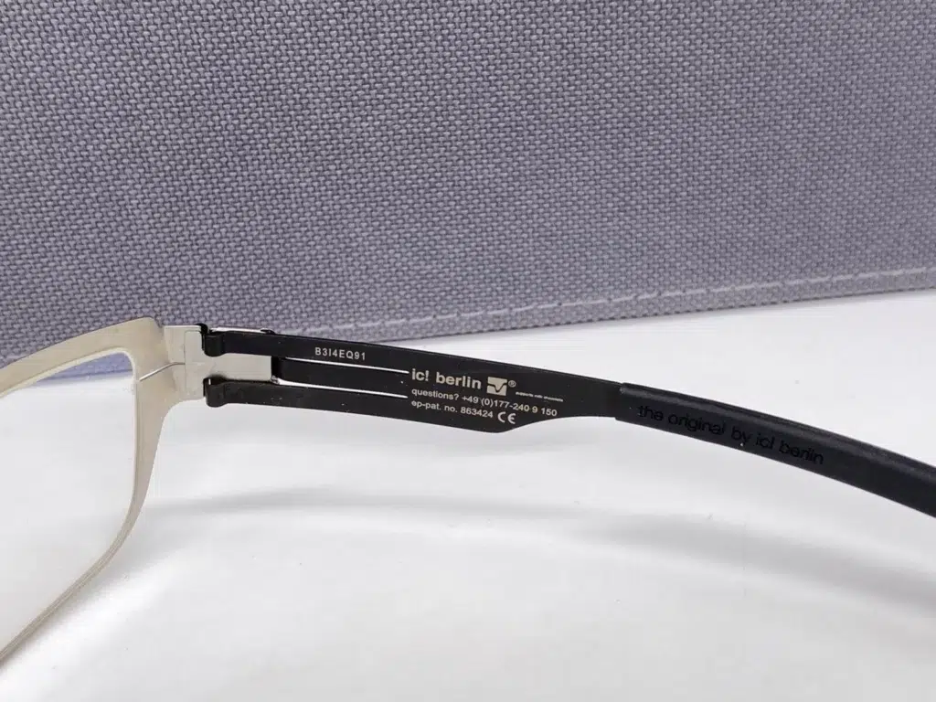 ic! berlin engraves serial number on each pair of glasses