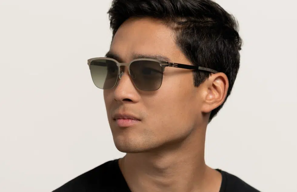 Ic! Berlin The Antihero Bronze Sunglasses On Male Model