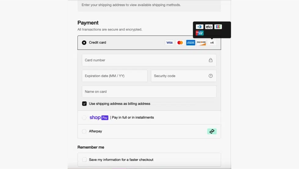 Payment options at EuroOptica