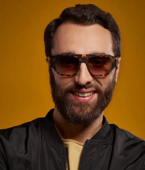 Ic! Berlin Sam EcoHoney Matte Sunglasses Lifestyle Shot
