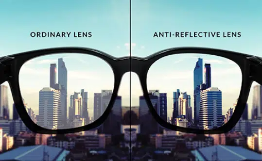 The difference between anti-reflective coating and ordinary lenses