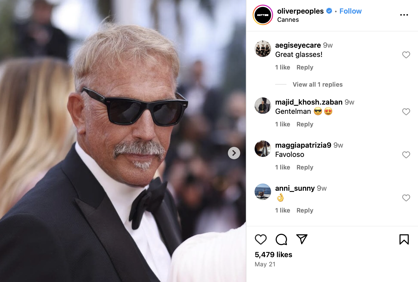 Kevin costner sunglasses discount