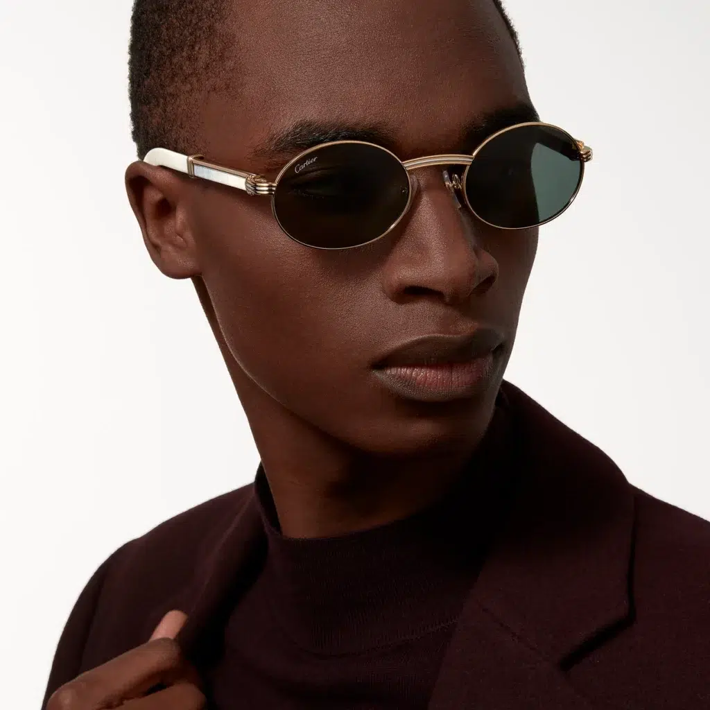 f Cartier buffalo horn frames