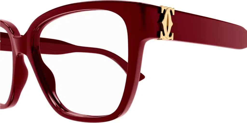 CT0451O 004 Cartier C Décor red frames
