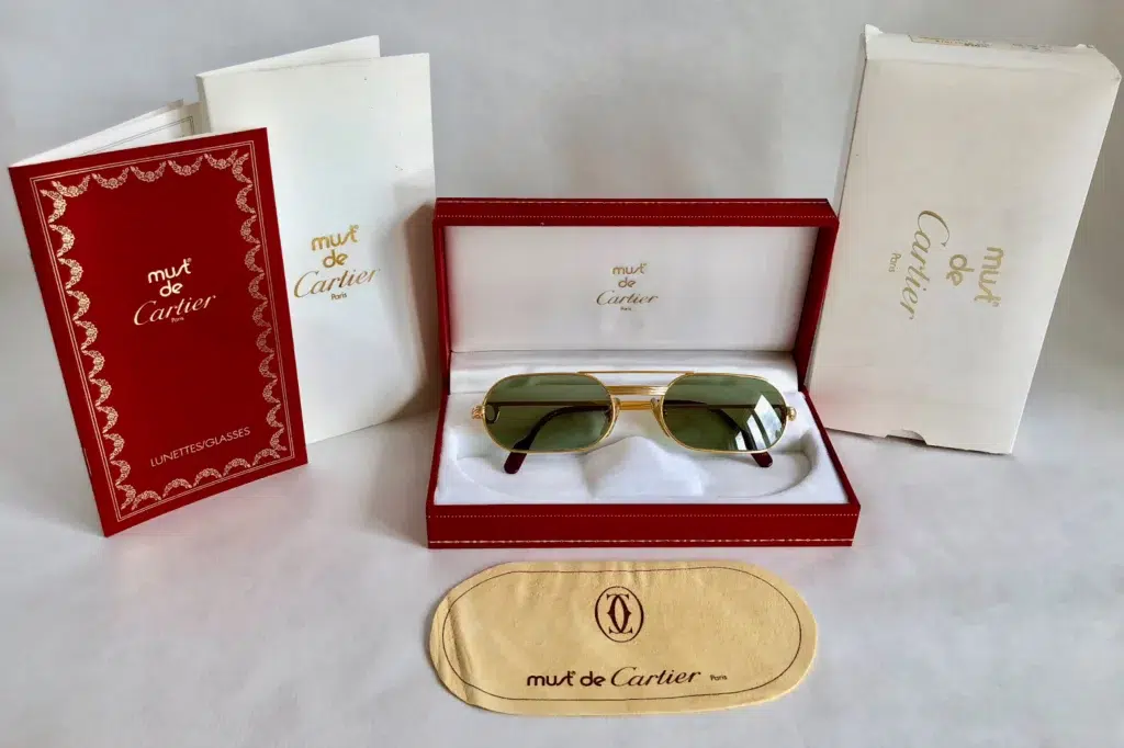 Vintage Cartier sunglasses with original packaging