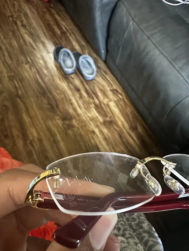 A scratched Cartier lens