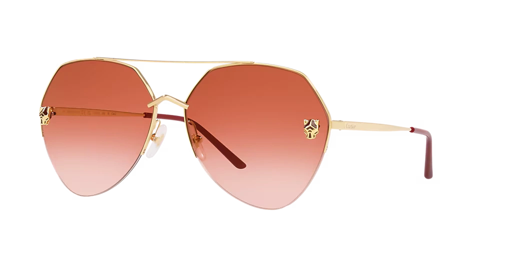 Cartier Panthère sunglasses with red lenses
