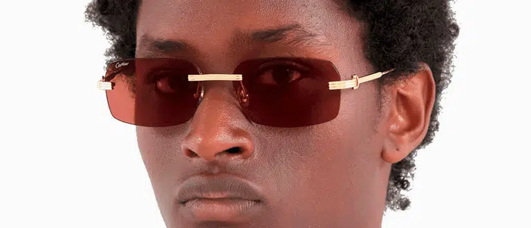 Cartier glasses with red lenses