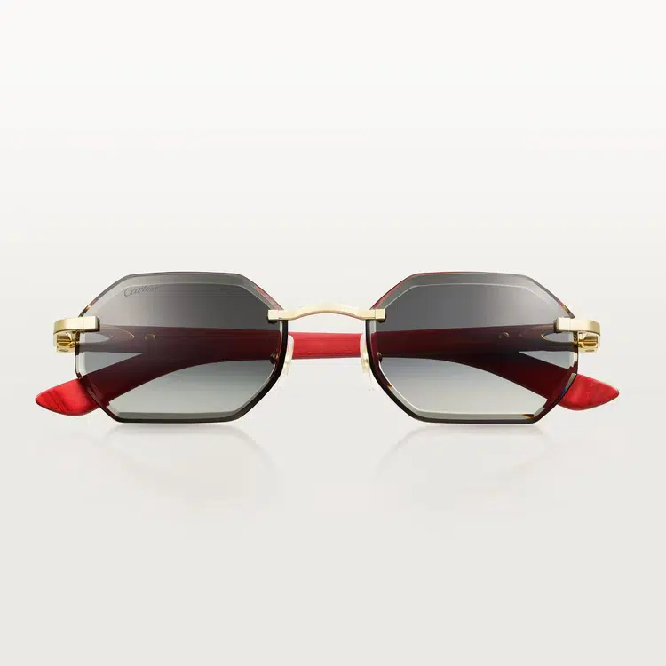 Cartier shades with red temples