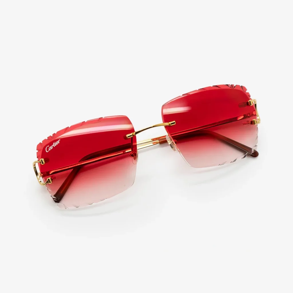 Cartier sunglasses with red lenses