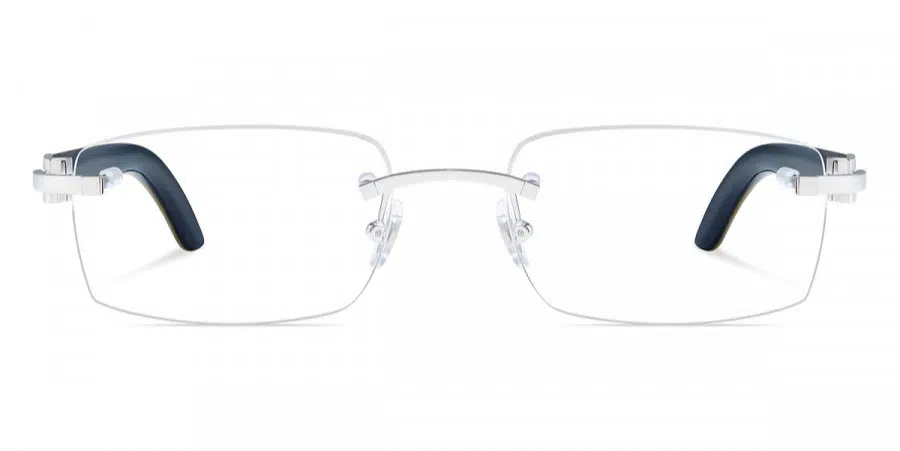 The CT0046O 002 Silver/White Décor C white buffs by Cartier