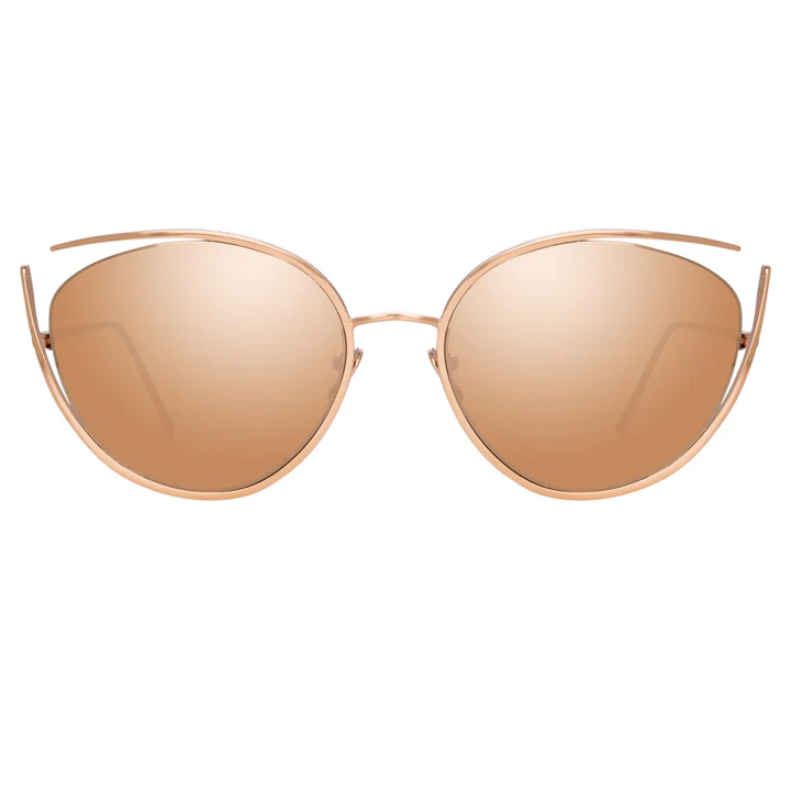 linda farrow sunglasses gold