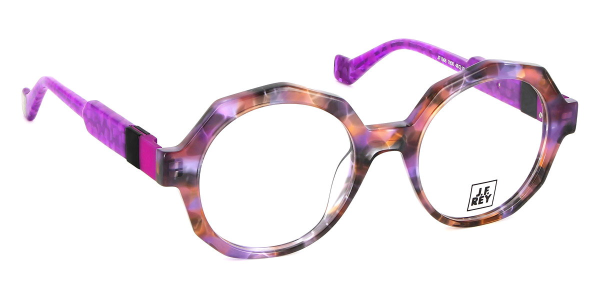 eyeglasses jf1568 plum amber/black