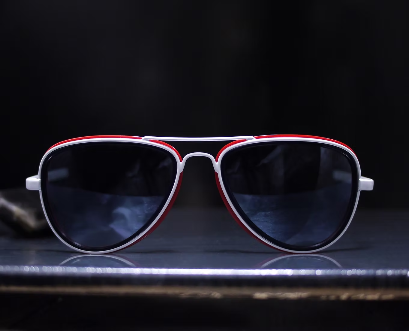 alchemy specs mistral white tricolor sunglasses