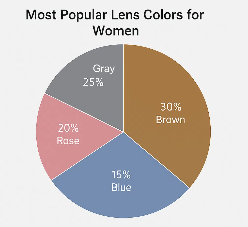 Most popular lens colors for women