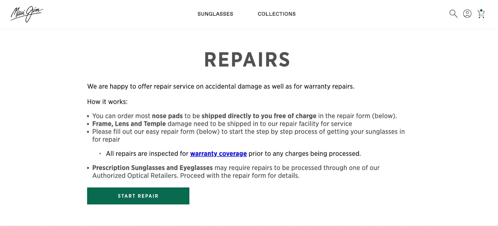 It’s easy to order your repair online