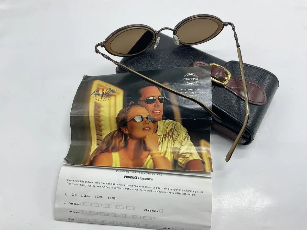 Maui Jim LANIKAI sunglasses with a warranty card