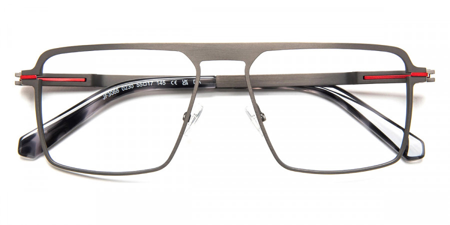 jf rey eyeglasses jf3068 gun/red