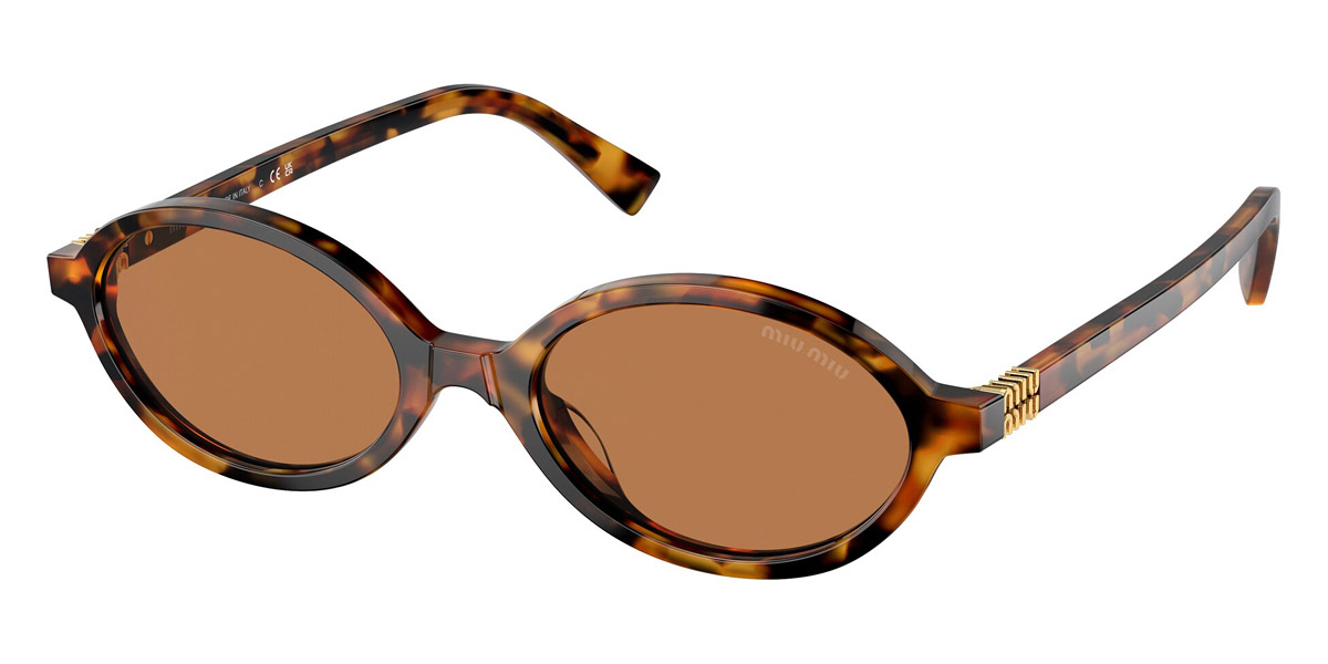 miu miu oval shades havana