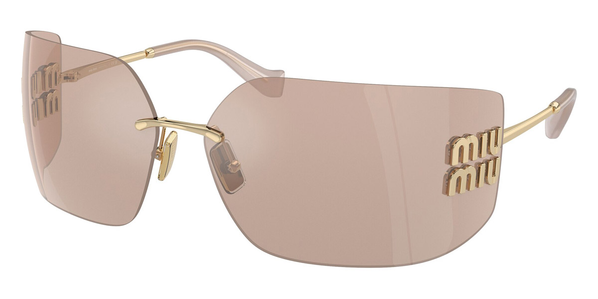 miu miu sunglasses pale gold oversized