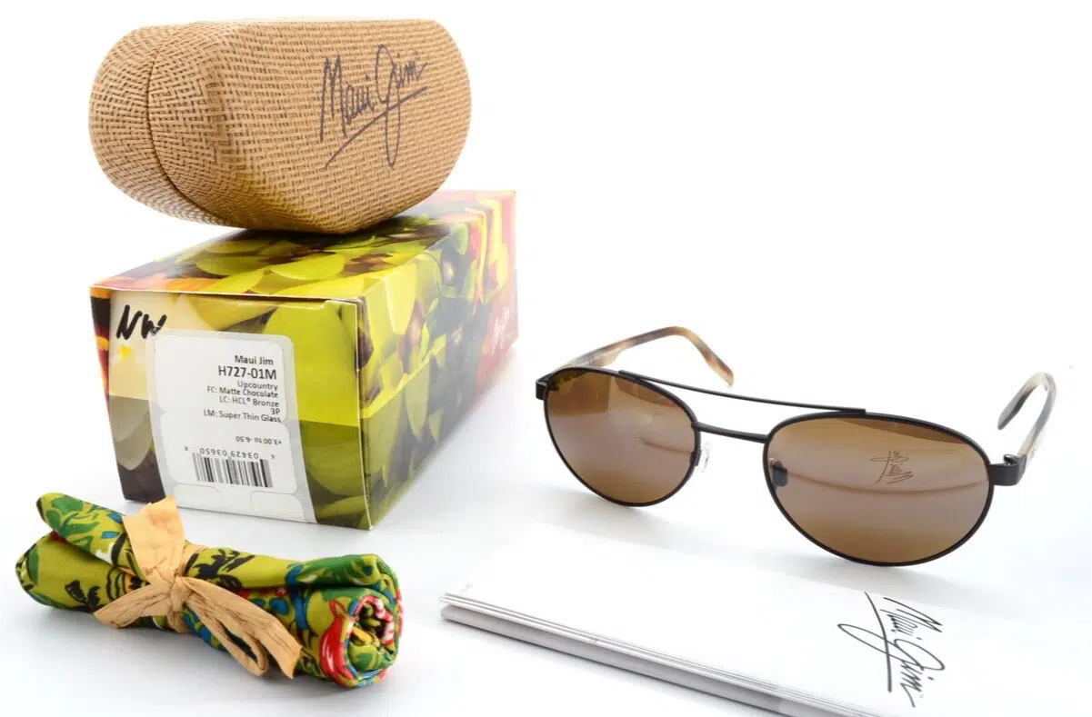 Maui Jim sunglasses with a case and box