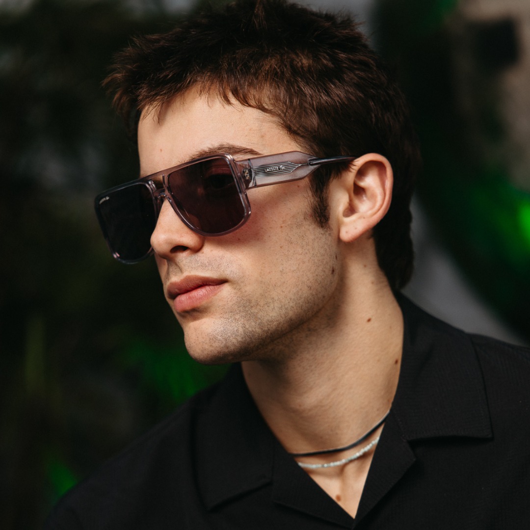 sunglasses gray lacoste