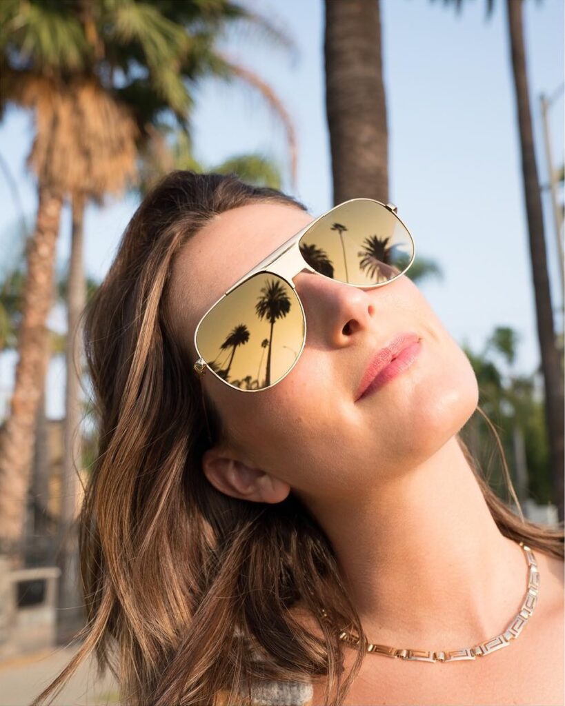 Woman in Native Ken aviator shades