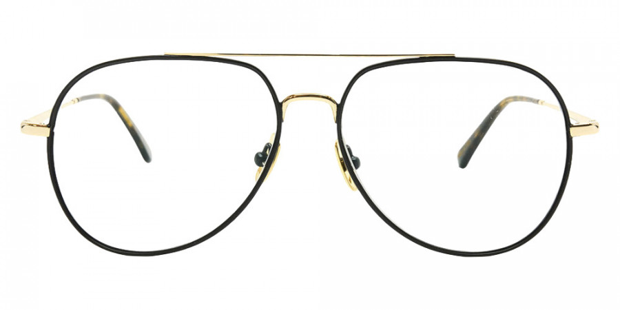 Bleecker eyeglasses matte black and 12k gold