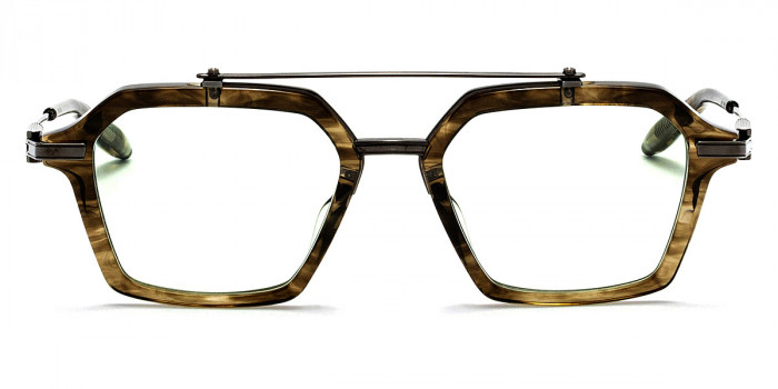 Akoni™ Akari 413B 51 - Green Tortoise Swirl/Black Rhodium