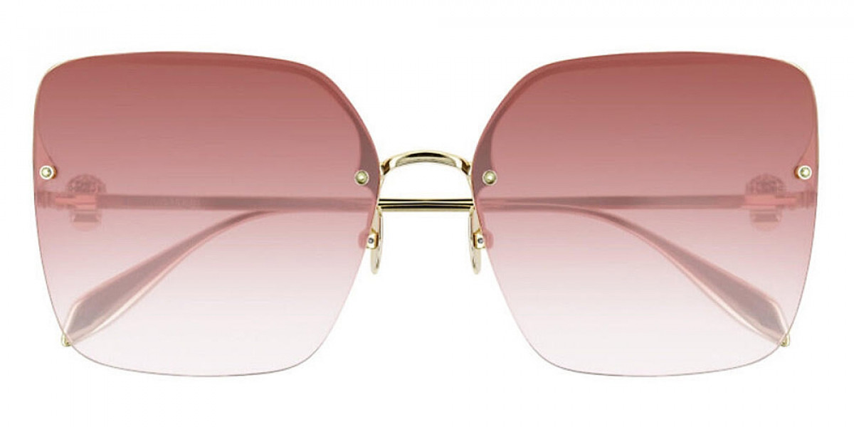 ALEXANDER MCQUEEN 長方形フレムサンクラス AM0474S 002 AM0474S Sunglasses - Alexander McQueen Authorized Retailer