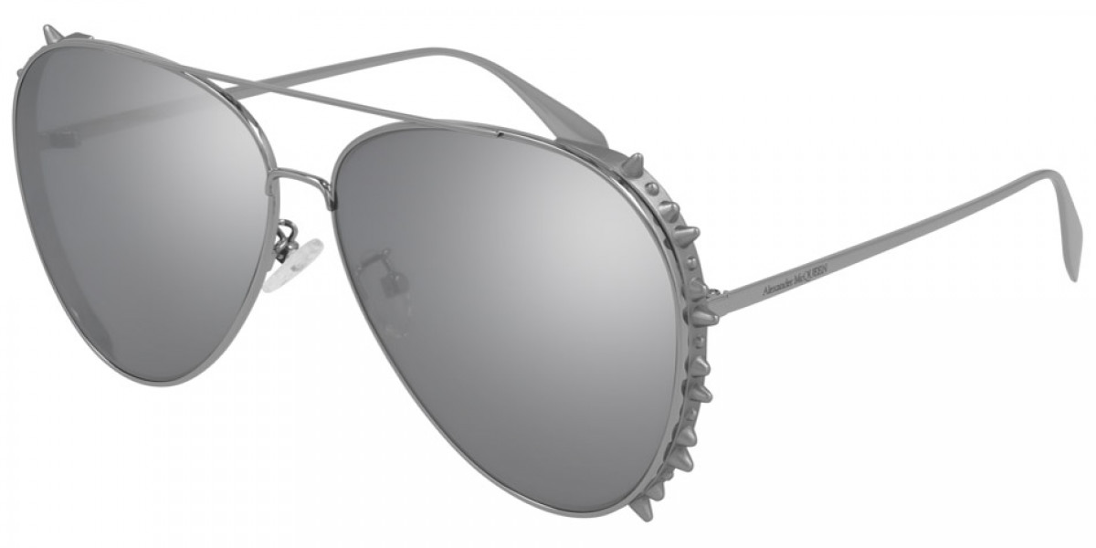 サングラス alexander mcqueen Unisex SUNGLASSES (AM0408S 003 WHITE) AM0408S sunglasses White | SmartBuyGlasses US