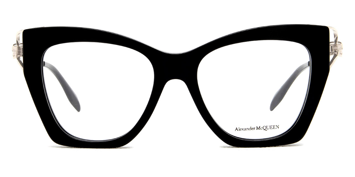 ALEXANDER MCQUEEN キャットアイフレムメカネ AM0351O 001 Alexander McQueen™ AM0385O Cat-Eye Eyeglasses | EyeOns.com